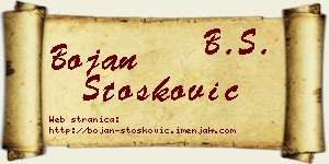 Bojan Stošković vizit kartica